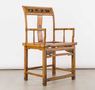 Chinese Scholar's Elm Chair, Early 20th Century