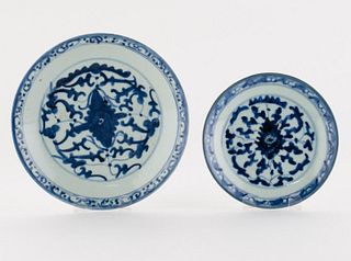 Chinese Jiaqing Period Blue & White Plates