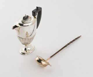 Sterling Coffee Pot & Silver Toddy Ladle