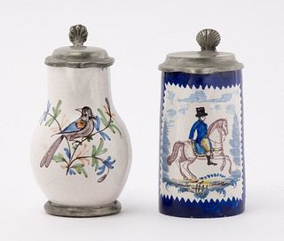 French Faience Jug & British Pitcher