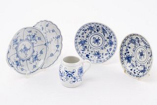 German Blue & White Porcelain, Mid 19th Century
