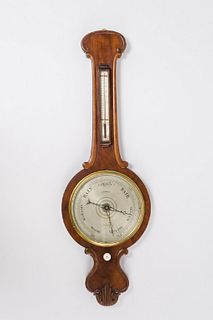 British Mahogany Aneroid Wheel Barometer