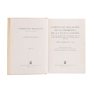Cartas de Relación de la Conquista de la Nueva España. Escritas por Hernán Cortés al Emperador. Carlos V... Graz, 1960.