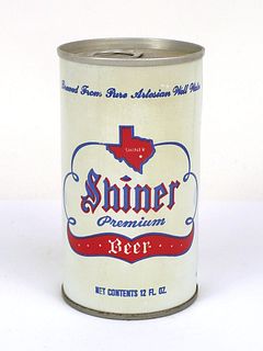 1974 Shiner Premium Beer Ring Top Can Shiner Texas T124-24