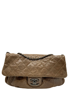 Chanel Elastic CC Flap Bag Glazed Caviar Leather Shoulder Bag