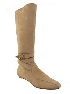 Jimmy Choo Suede Buckle Knee-High Boots Size 8.5