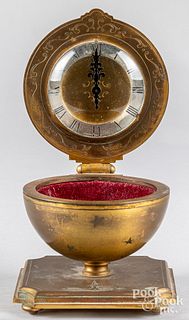 French gilt bronze globular clock
