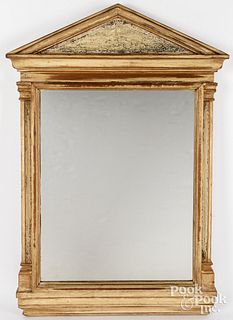 Painted pine mirror, ca. 1900