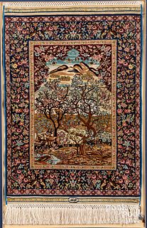 Framed Turkish silk mat