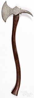 Steel fireman axe, with period handle