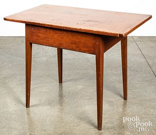 Pennsylvania pine splay leg work table, 19th c.
