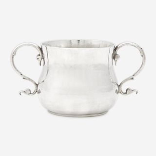 A silver caudle cup Jeremiah Dummer (1645-1718), Boston, MA, circa 1680