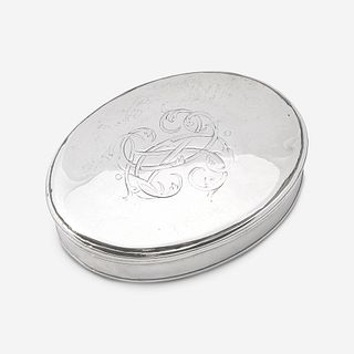 A George I sterling silver snuff box owned by Thomas Chalkley (1675-1741) Maker's mark rubbed, London, 1720