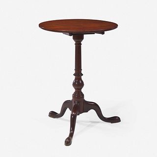 A Queen Anne carved mahogany tilt-top candlestand Philadelphia, PA, circa 1770