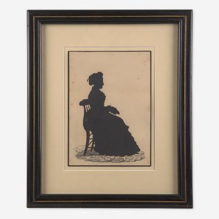 William Henry Brown (1808-1883) Portrait Silhouette of Elizabeth Nixon, Kane, PA, dated "August 1877"