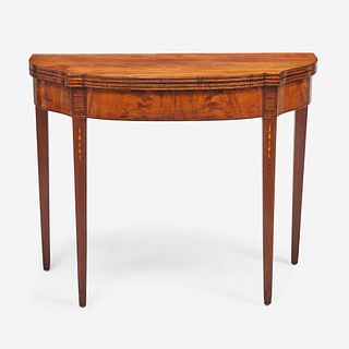 A Federal inlaid mahogany card table New England, possibly Portsmouth, NH, circa 1800