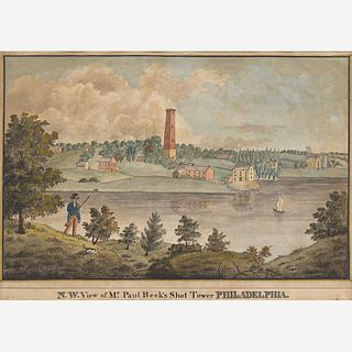 American School 19th century N.W. View of Mr. Paul Beck’s Shot Tower, Philadelphia, 1800