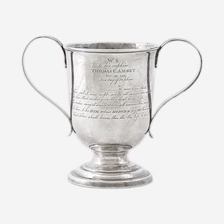A silver two-handled presentation cup Thomas Fletcher (1787-1866) and Sidney Gardiner (1787-1827), Philadelphia, PA, dated "1812"