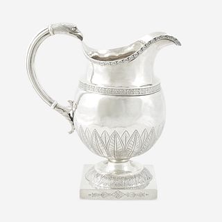 A Classical silver water pitcher Harvey Lewis (c. 1783-1835), Philadelphia, PA, early 19th century