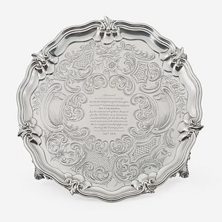 A sterling silver presentation salver Charles Reilley and George Storer, London, 1840