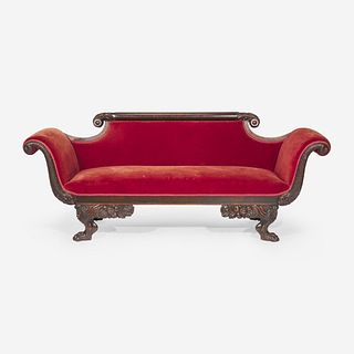 A Classical carved mahogany sofa circa 1820
