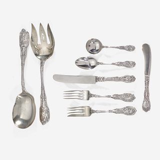 A sterling silver flatware service in the "Mythologique" pattern Gorham Mfg. Co., Providence, RI, circa 1900