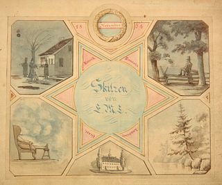 A Nazareth Hall sketchbook Nazareth, PA, dated November 18, 1854 to May 1855
