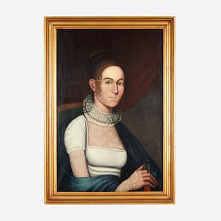 Zedekiah Belknap (1781-1858) Portrait of a Young Lady Holding a Book