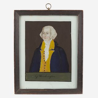 An églomisé portrait of George Washington (1732-1799) early 19th century