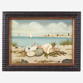 Martha Cahoon (1905-1999) Beach Scene with Seashells