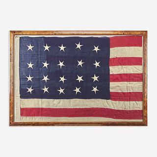 A 20-Star American National Exclusionary Flag Civil War era