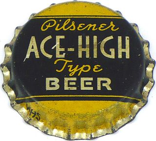 1935 Ace High Beer 113mm long Bottle Cap Grand Rapids, Michigan