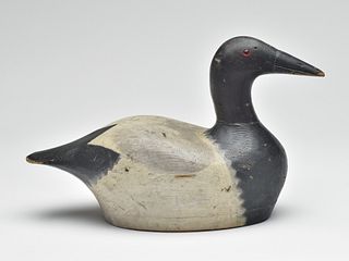 Hollow carved canvasback drake, similar to the work of Joseph Sieger, 2nd quarter 20th century.  