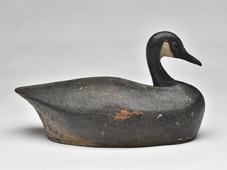 Early hollow carved Canada goose from Southern Michigan, last quarter 19th century.