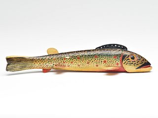Important brook trout, Oscar Peterson, Cadillac, Michigan.