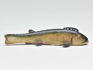 Bass fish decoy, Oscar Peterson, Cadillac, Michigan.