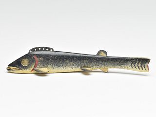 Walleye fish decoy, Oscar Peterson, Cadillac, Michigan, 2nd quarter 20th century.