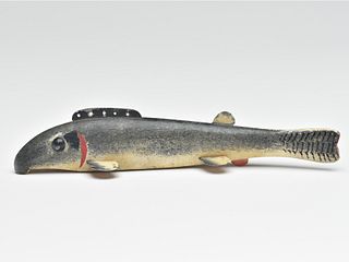 Sucker fish decoy, Oscar Peterson, Cadillac, Michigan, 2nd quarter 20th century.