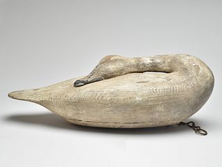 Large hollow carved swan, Frank Finney, Cape Charles, Virginia.