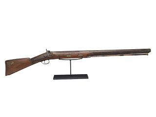 Large bore market or punt gun, percussion with ramrod.