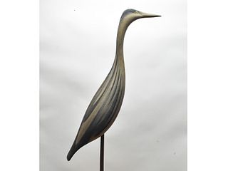Hollow carved great blue heron, David B. Ward, Essex, Connecticut.
