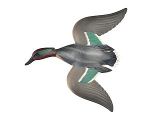 Rare pair of flying green wing teal, Ward Brothers, Crisfield, Maryland.