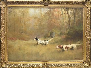 Impressive oil painting, Percival Rousseau (1859-1937).