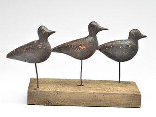 A trio of plovers, North Carolina, maker unknown, 1st quarter 20th century.