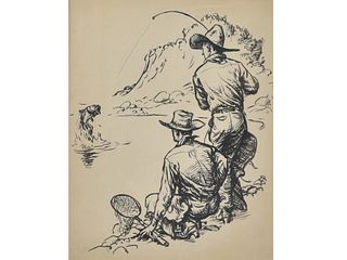 Pen and ink illustration, Arthur Davenport Fuller (1884-1966).