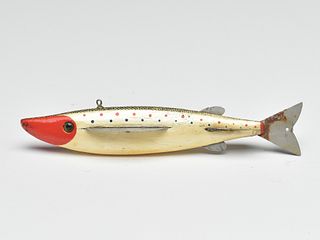 Pike fish decoy, Ernie Newman, Carlton, Minnesota, circa 1950.