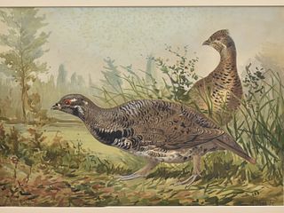 Alexander Pope, Jr. (American 1849-1924). Group of four chromolithographs.