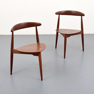 Pair of Hans Wegner "Heart" Chairs