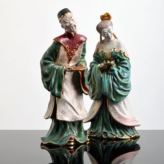 2 Large Eugenio Pattarino Figural Sculptures