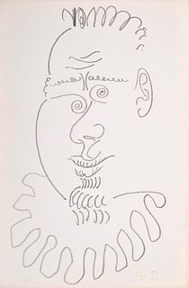 Pablo Picasso "Charles Feld" Double-Sided Drawing